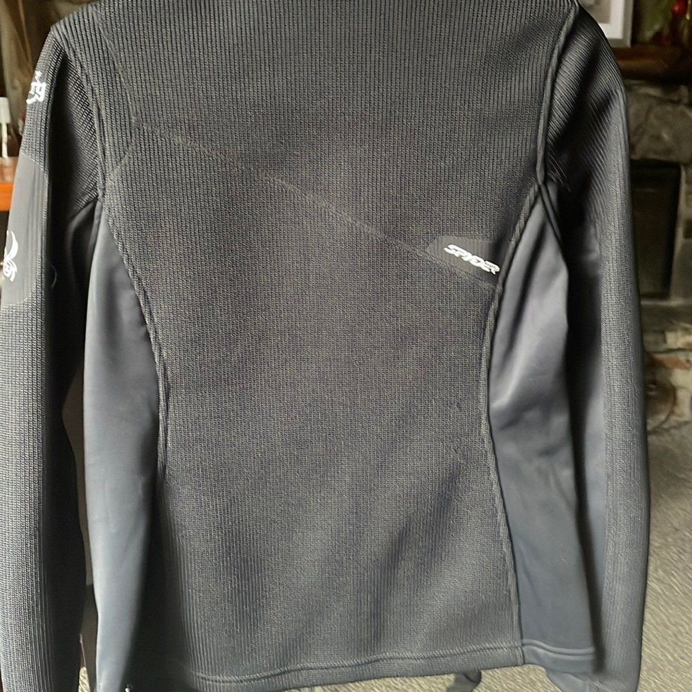 Ladies black fitted light spyder jacket
